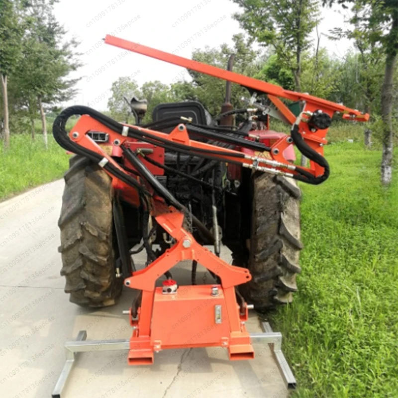 Tractor-driven, reciprocating, working width 1.5 meters, cantilever lawn mower, garden hedge trimmer
