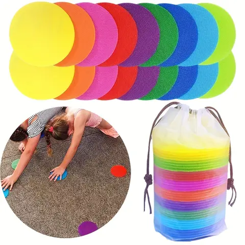 36PCS 4inch Classroom Magic Mark Its Sitting 9 Colors Carpet Marker Spots to Educate Colorful 10cm Round Carpet Stickers