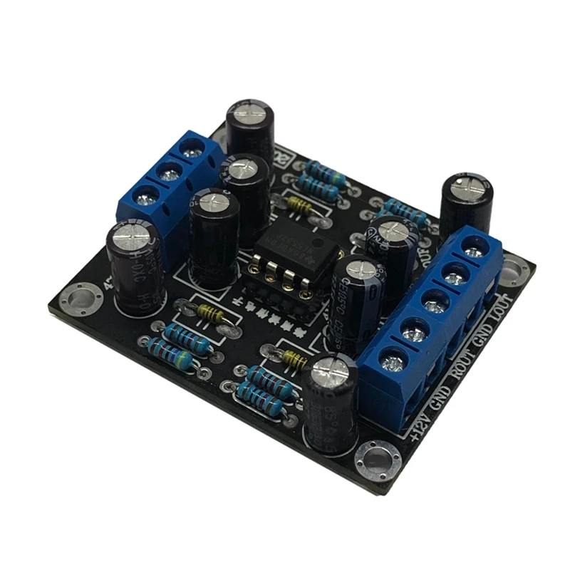 Single Power Supply Dual-Channel Preamplifier Capacitor Module, NE5532 Finished Amplifier Board For Car Use