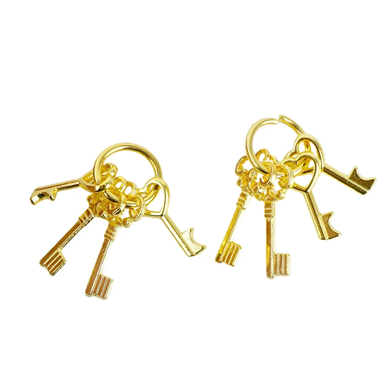 1/12 Dollhouse Vintage Metal Key Model Dollhouse Simulation Furniture Door Lock Accessories Dolls House Home Decoration