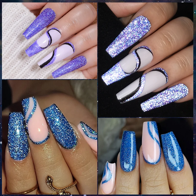 5 مللي يجتمع عبر اللوحة المعدنية بطانة هلام البولندية هلام الفضة الوردي مرآة شبه دائمة مسمار الفن الكتابة على الجدران شريط الورنيش