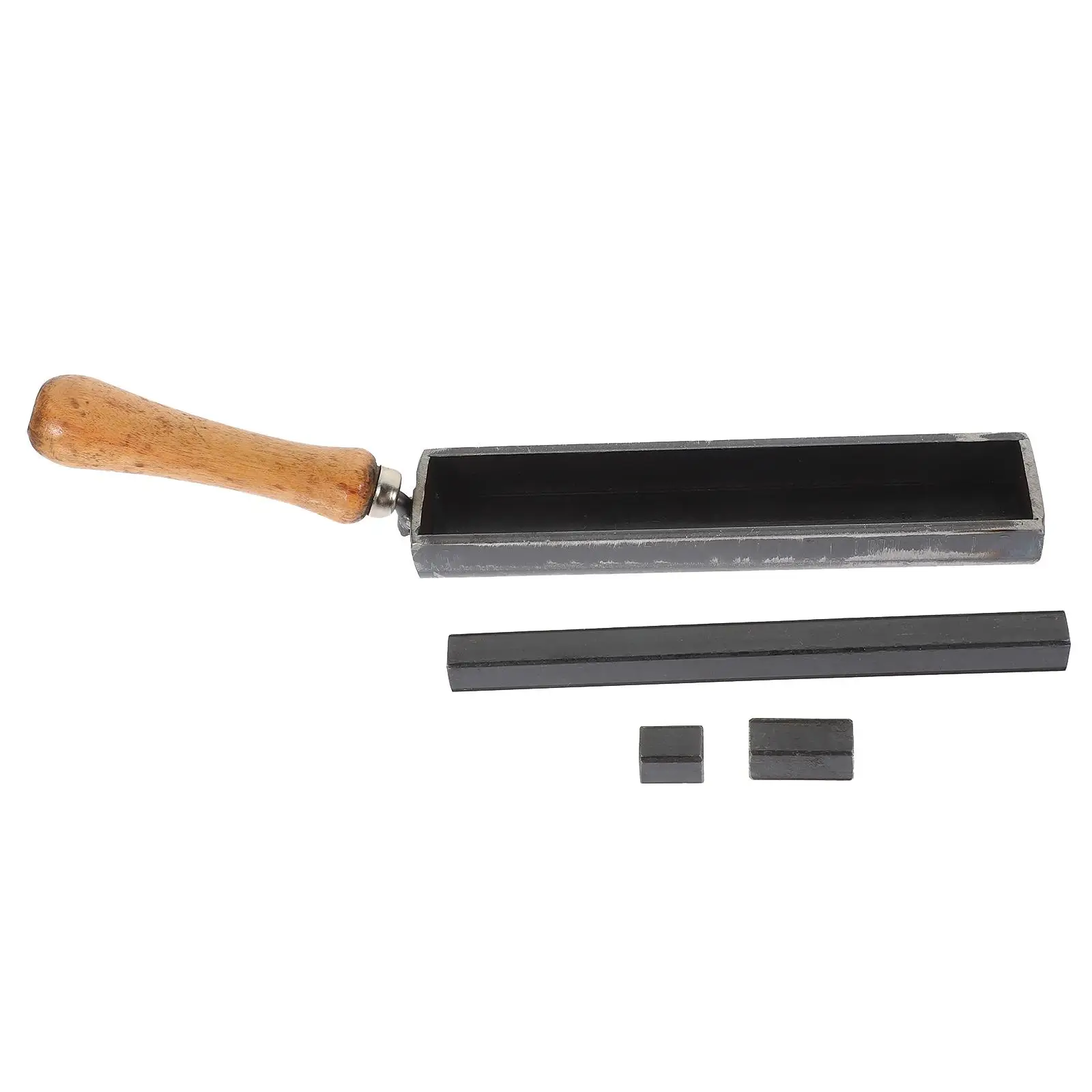 

Wooden Handle Oil Slot Mold for Gold Silver Melting 2 Steel Blocks Casting Tool Metal Smelting Mold Jewelry Making Accessories