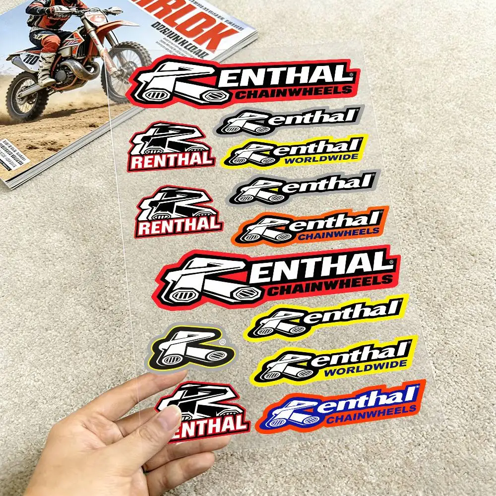 For RENTHAL Motorcycle Reflective Stickers Waterproof Decals for Helmet Scooter Fuel Tank Toolbox Racing