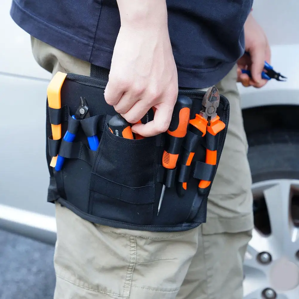 1Piece Oxford Cloth Tool Waist Bag Multifunctional  Automotive Electrical Repair Tool Bag Electrician Waist Pocket Pouch Bag