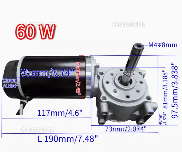 

DC 24V 60W 100W High Torque Worm Gear Motor Intelligent Encoder Electric Door Motor for Hotels Automatic Door 220/250RPM