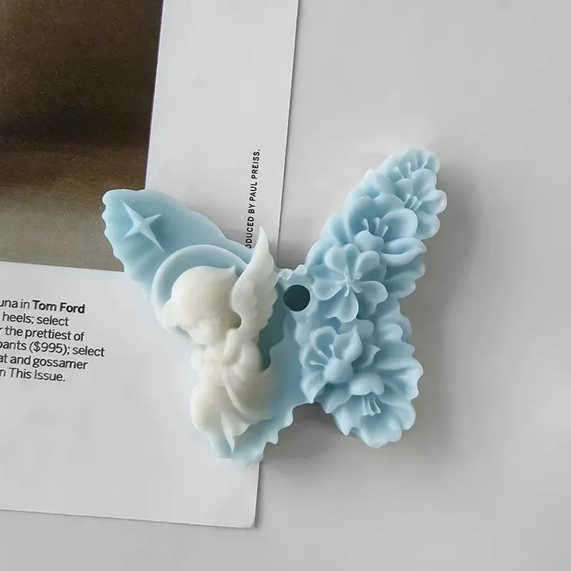 

Butterfly Angel Candle Silicone Mold Butterfly Soy Wax Candle Plaster Resin Ornament Molds Handmade Soap Mould