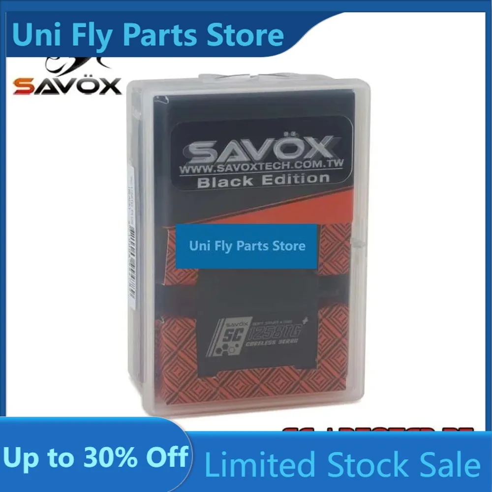 UniFlySAVOX SC-1258TGP-BE Black Titanium Alloy Gear Servo 0.08S 12Kg 4.8v-9.6kg/133.3oz-in 2BB For 600 700-level Helicopter CCPM