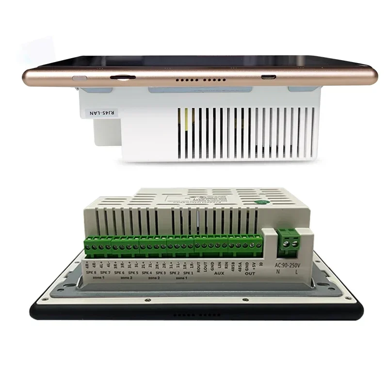 

Smart WIFI BluetoothS Wall Amplifier 8-Channe 2 Zone With Wireless Microphone Remote Control Home Theater Music Playing System