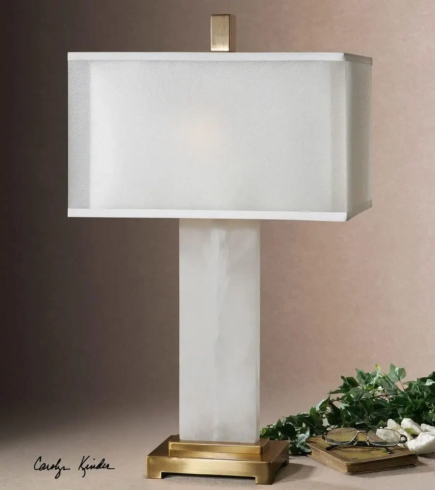 2 Light Table Lamp - 17 inches Wide by 10 inches deep