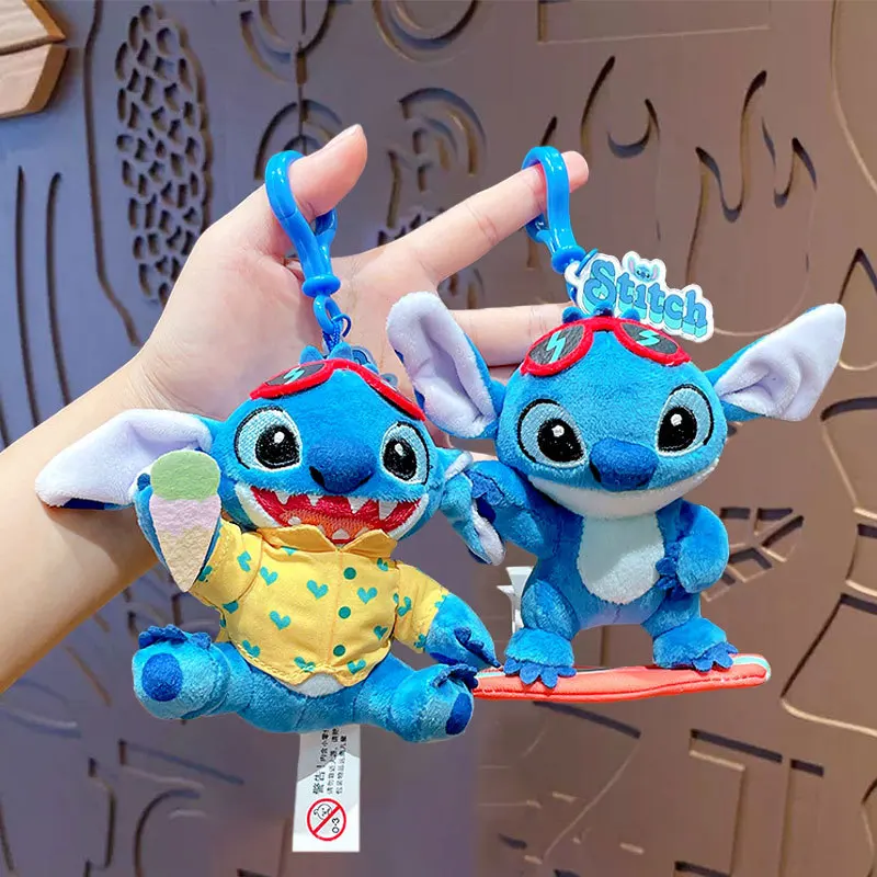 Original Disney Stitch Lotso Sullivan Woody Plush Dolls keychain Angel Stitch Mr.Q Alien Stuffed Toy Pendant Kids Birthday Gift view 5
