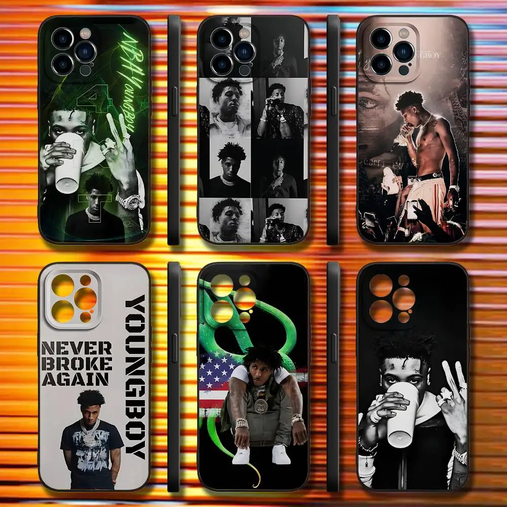 

Y-YoungBoy NBAS Phone Case For iPhone 16,15,14,13,12,11,Pro,Max,Plus,X,XS,SE4,E,Mini,Soft Black Case