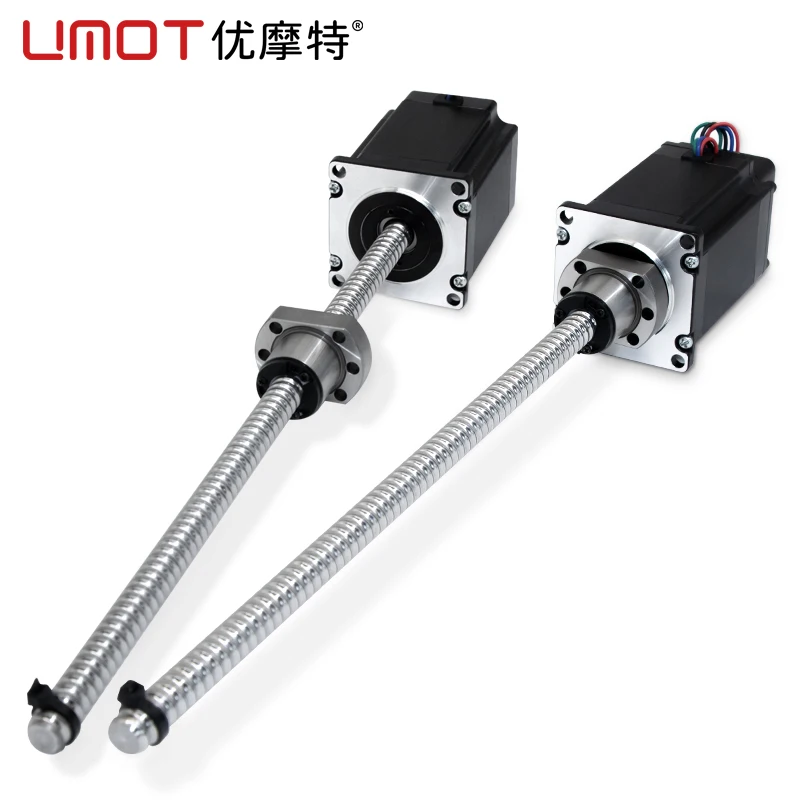 

UMOT High Precision 2.1Nm DC 4A 57mm Nema 23 300mm Shaft Length 12mm Diameter Lead 4mm Ball Screw Linear Stepper Motors for CNC