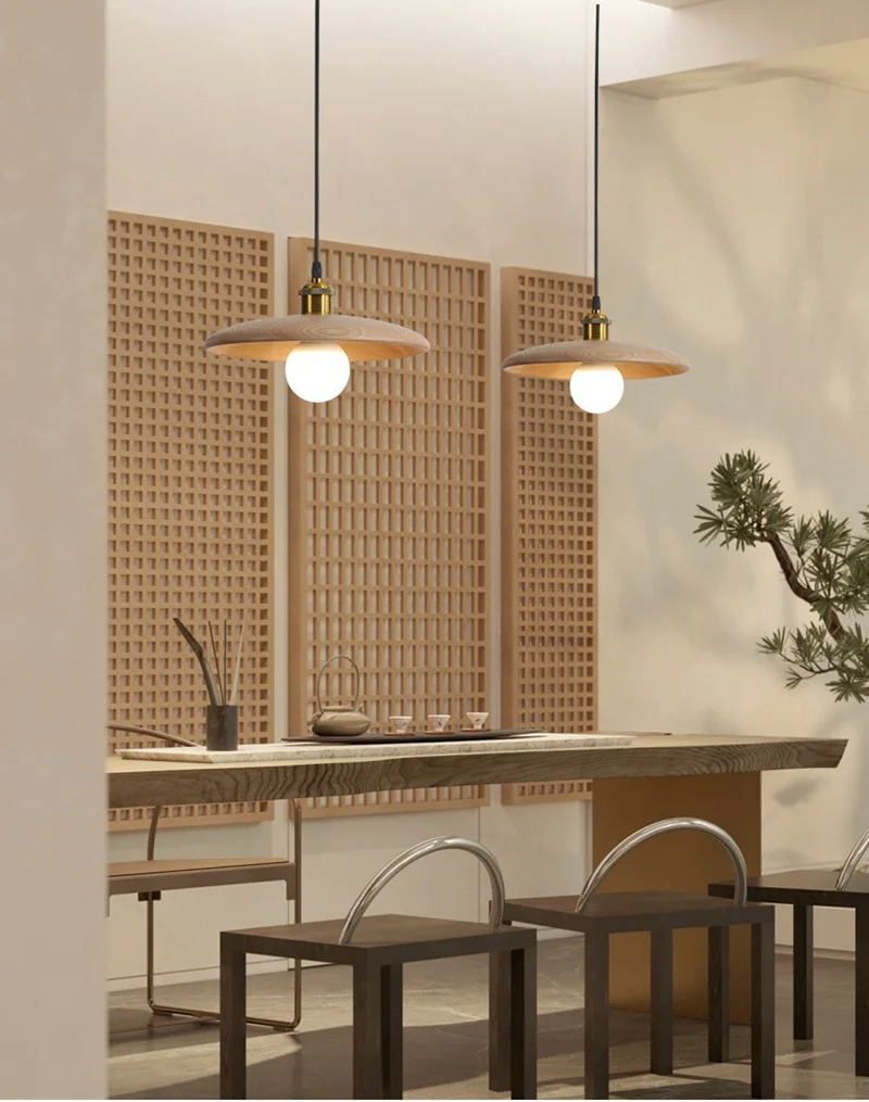 Plafonnier Led suspendu en bois au design moderne, luminaire décoratif de plafond, idéal pour un couloir, un balcon, une chambre à coucher ou une entrée lustres de plafond applique murale lustres salon lustre cuisine