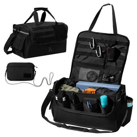 Bolsa de alcance para entrenamiento de caza al aire libre, bolsa táctica para pistola, bolso de hombro impermeable, organizador de Wokring para coche, bolsa de patrulla