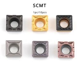 1pc/10pcs SCMT Carbide Turning Tool Blade Square Boring Stainless Steel Parts SCMT09T304 SCMT09T308 Lathe Cutting Tools Set