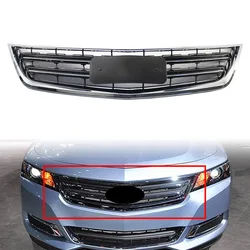 Przedni zderzak samochodowy Grill górny/dolny Grill wyścigowy dla Chevrolet Impala 2014 2015 2016 2017 2018 2019 2020 chrom/czarny