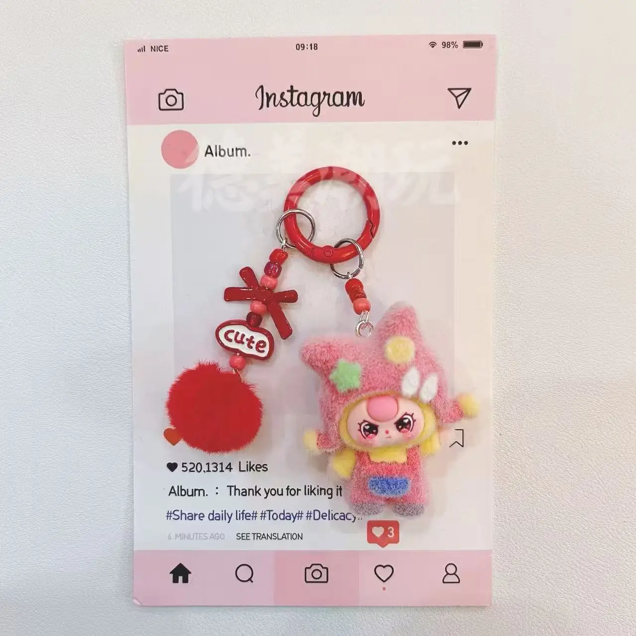 الدوبامين قبعة باردة ثلاثة سنوات الكرتون قلادة حقيبة المفاتيح لطيف دمية فتاة المفاتيح مدرسة ديكور هدية أفضل صديق