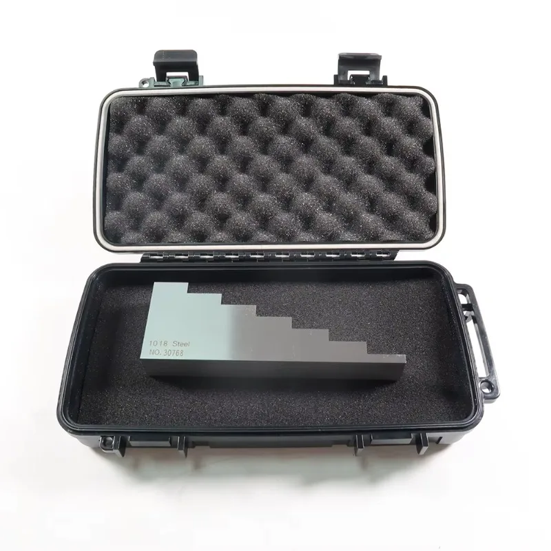 

7-ступенчатый тестовый блок из стали 1018, толщина: 5 мм, 12,5 мм, 20 мм, 27,5 мм, 35 мм, 42,5 мм, 50 мм