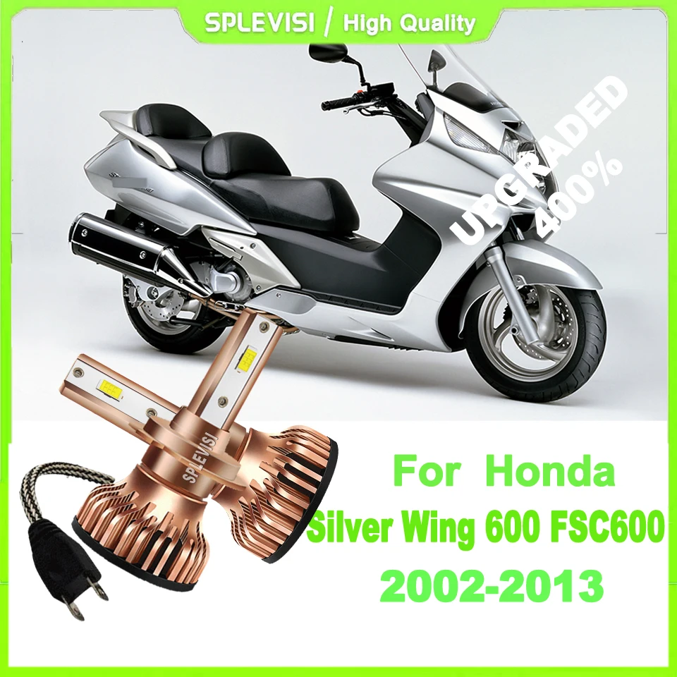 

LED White Motorcycle Headlight Bulbs Really High Efficient Design For Honda Silver Wing 600 FSC600 2002 2003 2004 2005 2006-2013