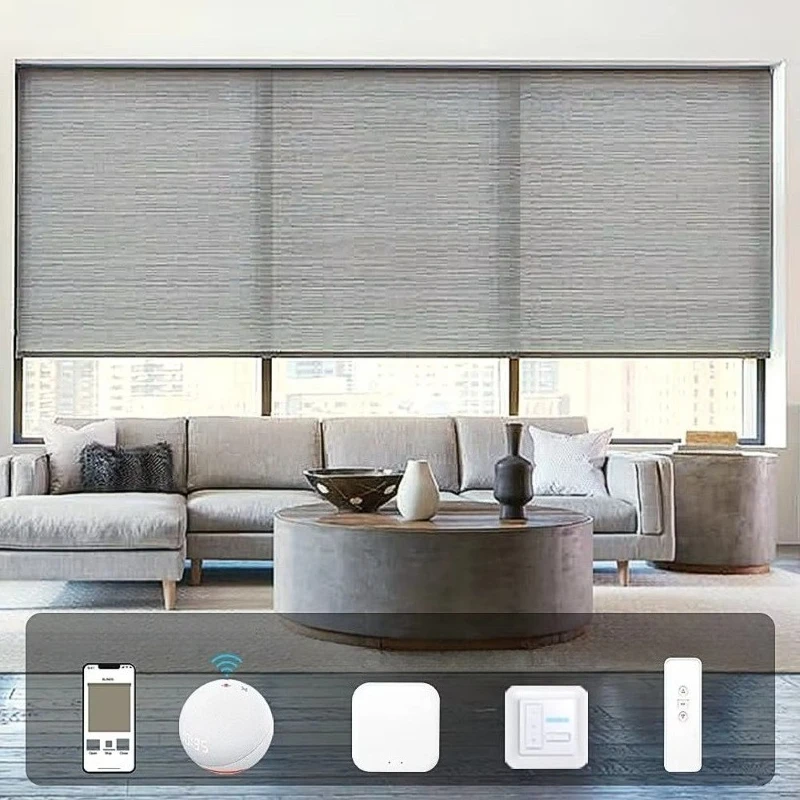 Wholesale Motorized Smart Indoor Roller Window Blinds Waterproof Sun Shade Blackout Roller Shades