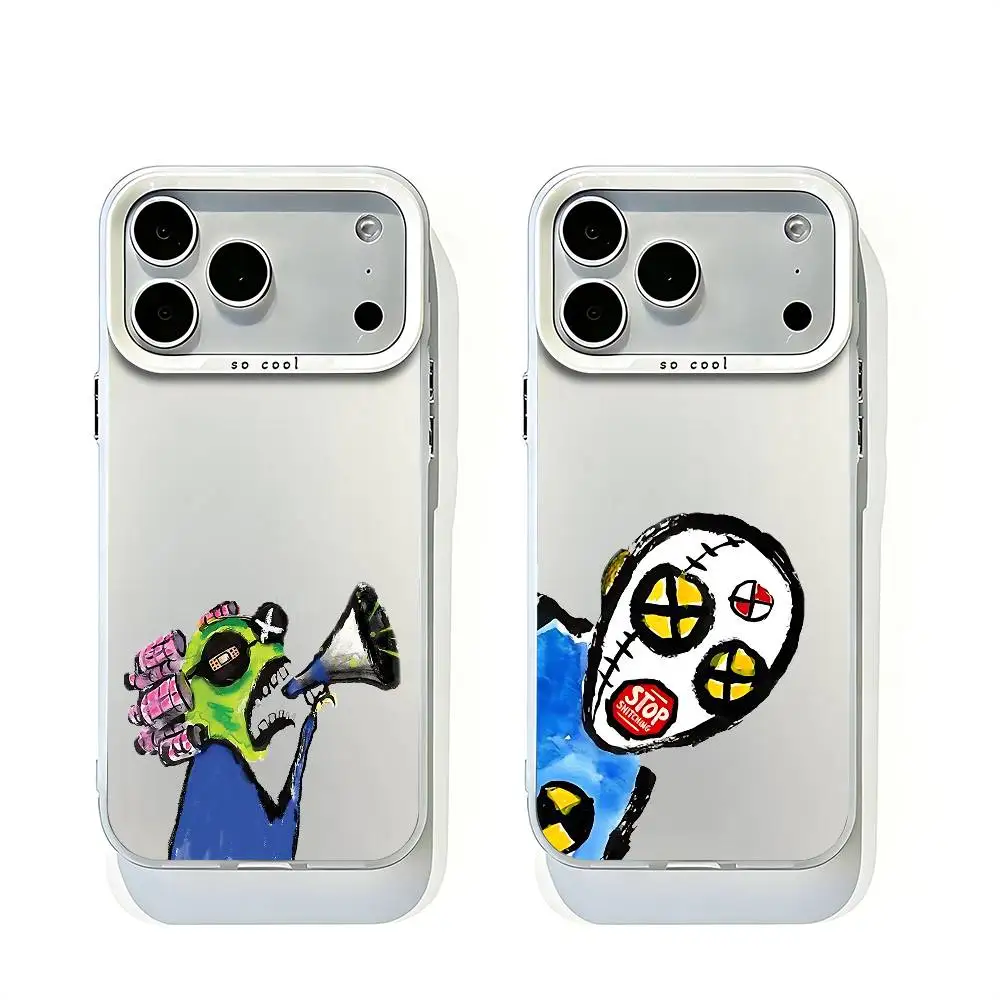 

D-Dont Be D-Dumb A-ASAP White Matte Large Lens Frame Cover For iPhone 12 11 14 13 17 16 15 Pro Max Mini Plus E