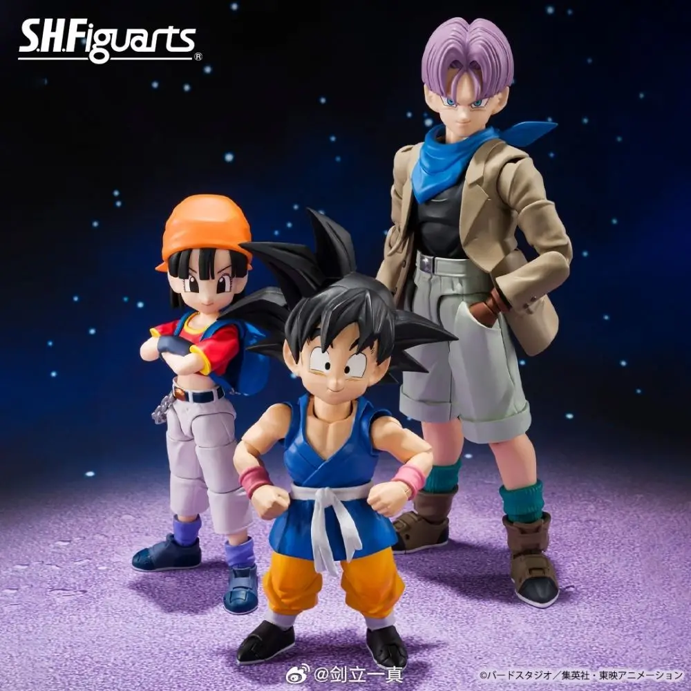 Original BANDAI SHF Dragon Ball GT Trunks Torankusu PVC Anime Figure Action Figures Model Toys