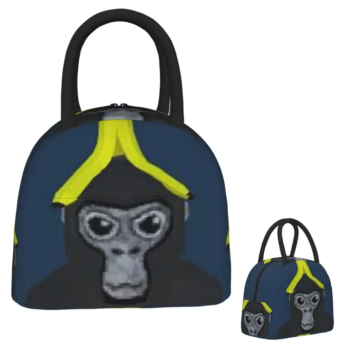 

Gorilla Tag Monkey With Banana Insulated Lunch Bag for Women Children Portable Food Boxes Thermal Lunch Box Tote
