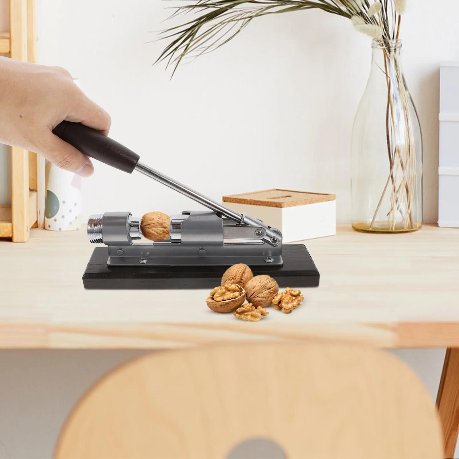 

Nutcracker Tool Heavy Duty Stainless Steel Adjustable Manual Cracker for Walnuts Pecans Hazelnuts Chestnuts Macadamia Ideal