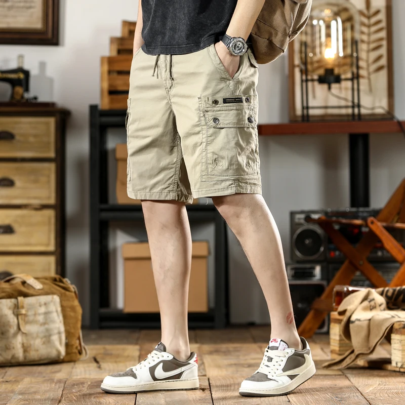 JAYSCE 2026 Mens Military Cargo Shorts Summer Army Cotton Shorts Men Loose Multi-Pocket Shorts Homme Casual Outdoor Gym Pants