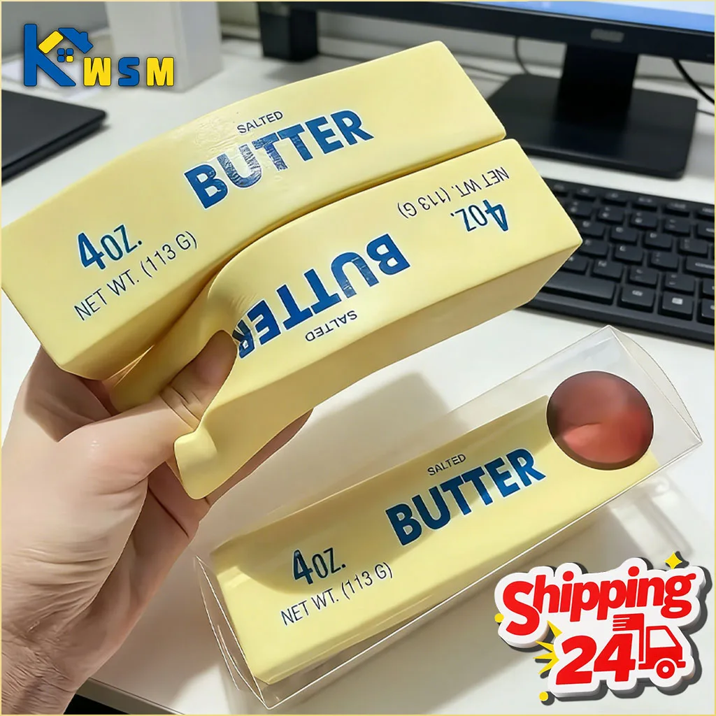 Simulierter Butterstab Langsam Aufsteigender Squishy Weicher Klebriger Realistischer Stressabbau-Modell-Geschenkartikel für Erwachsene