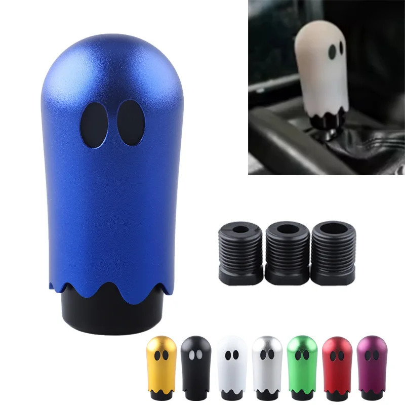 Автомобильная ручка переключения передач на Хэллоуин, милый стиль, ручка переключения передач JDM Ghost с адаптерами M8 M10 M12, 8 цветов, 86 мм, украшение автомобиля