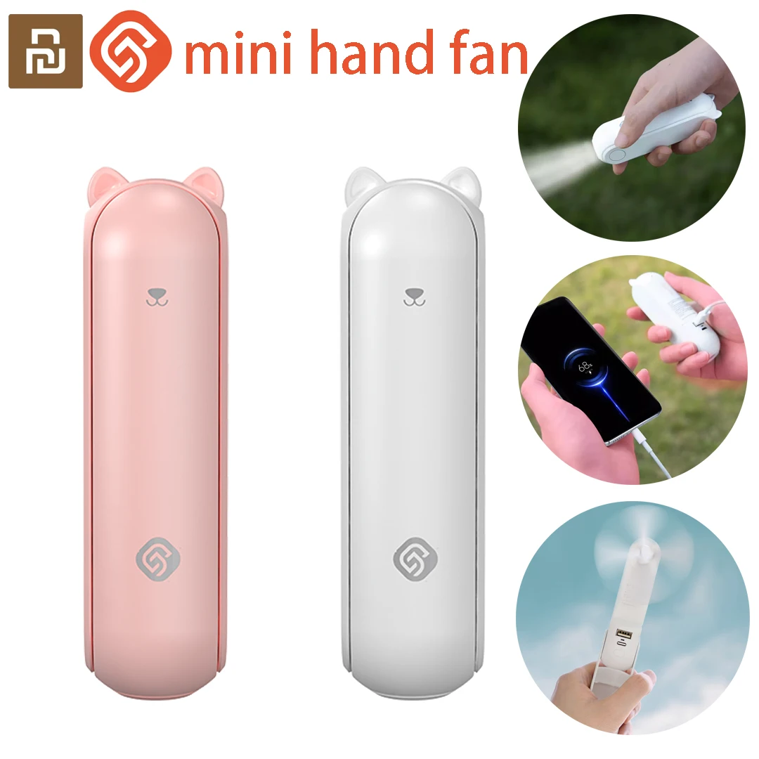 Mini Hand Fan 3 in 1 Rechargeable Foldable Small Fan with Power Bank Lighting Function Type-c Interface 2000mAh Cooling Fan