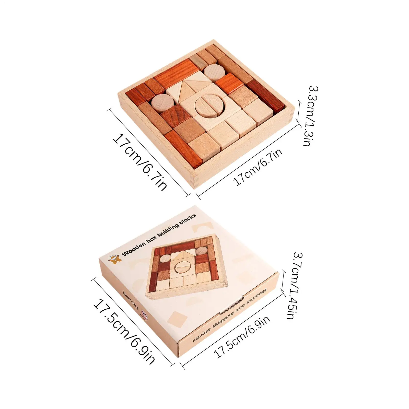 Grands blocs en bois, jouet d'apprentissage éducatif pour enfants en bas âge, bloc en bois naturel, jouet d'apprentissage pour jeux préscolaires, jeu pour bébé