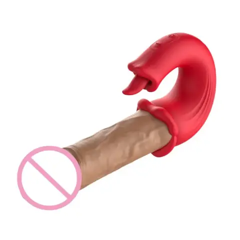 Adult Sex Toys Vibrator Dildo Sleeve, Tongue-licking Telescopic Extender, High-Frequency Licking Vibrating Massager for Couples