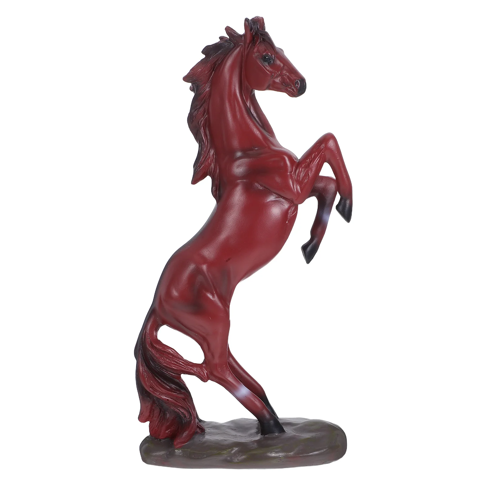 

Zodiac Resin Horse Sculpture Elegant Standing Success Feng Shui Office Decor Wealth Prosperity Tabletop Ornament Modern Chinese