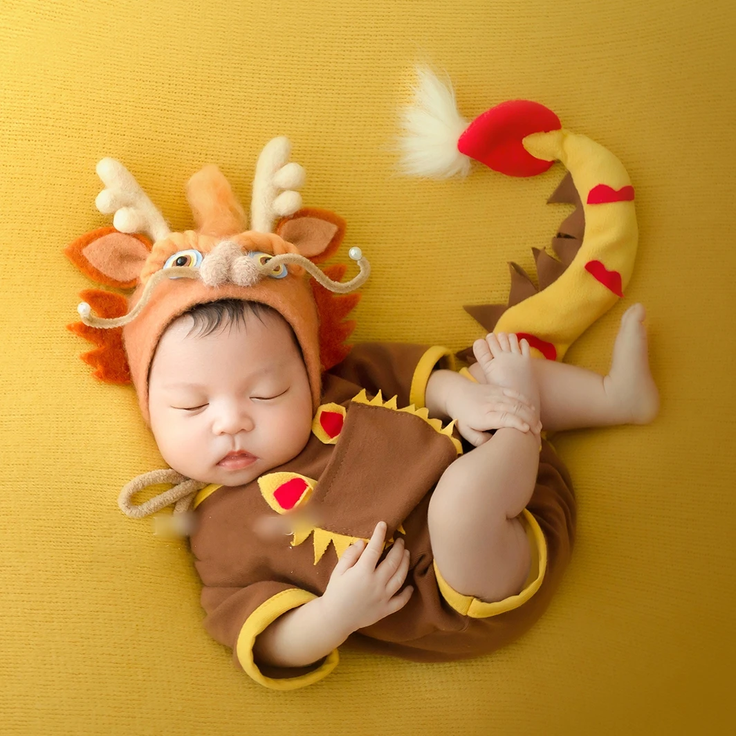 Accesorios de fotografía recién nacido para bebé, dinosaurio posado creativo, traje de animales bonitos, accesorios de sesión de fotos en estudio, accesorios para sesión de fotos