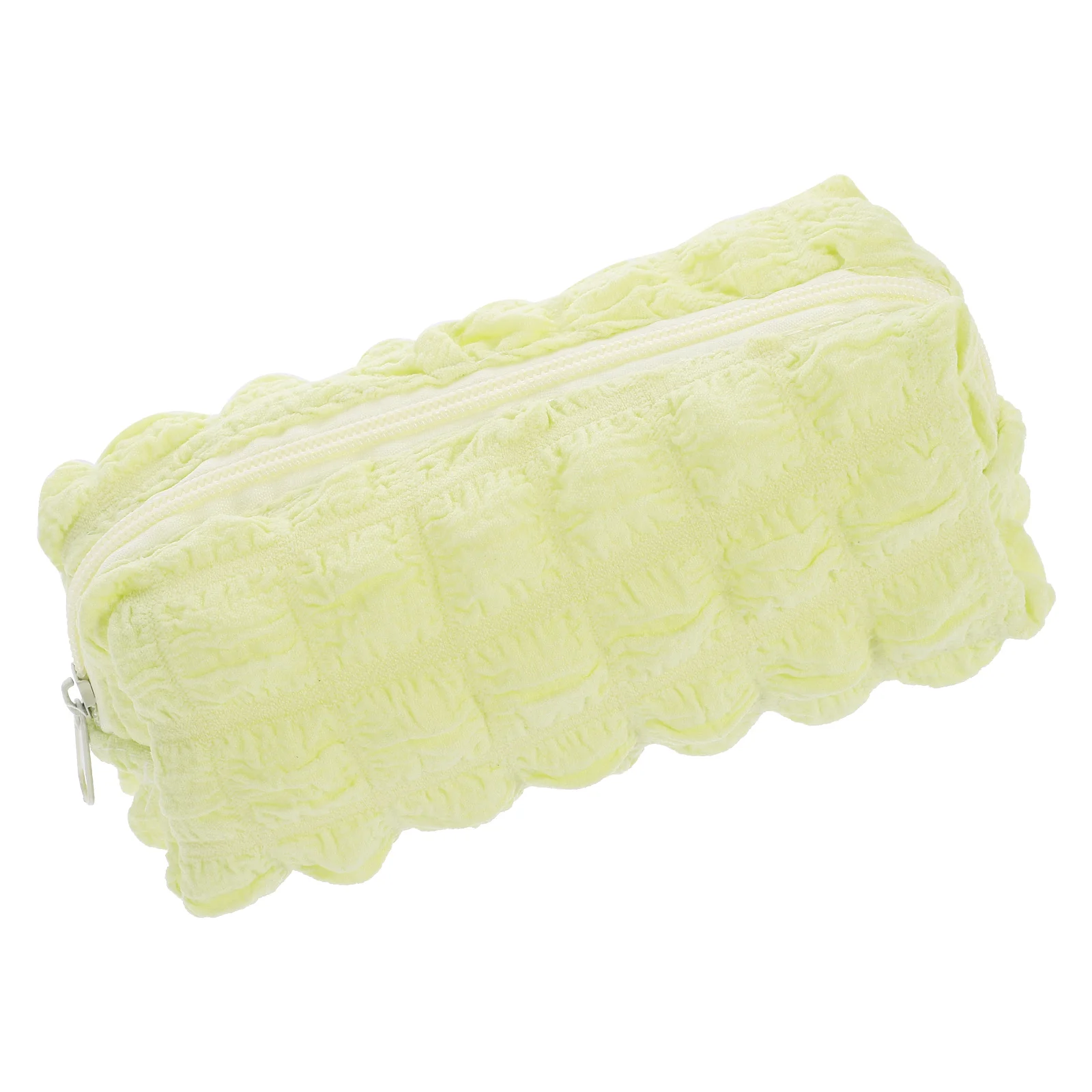 

Cream Puff Pen Case Lemon Yellow Small Bag for Purse Makeup Pouch Toiletry Bag Women Zipper Pouch Durable Material