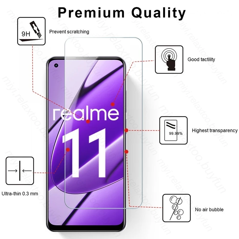 4 In 1 Camera Lens Screen Protector Tempered Protective Glass For Realme 11 4G Realme11 Realmy Realmi Realmu Raelme Realm 11 4G
