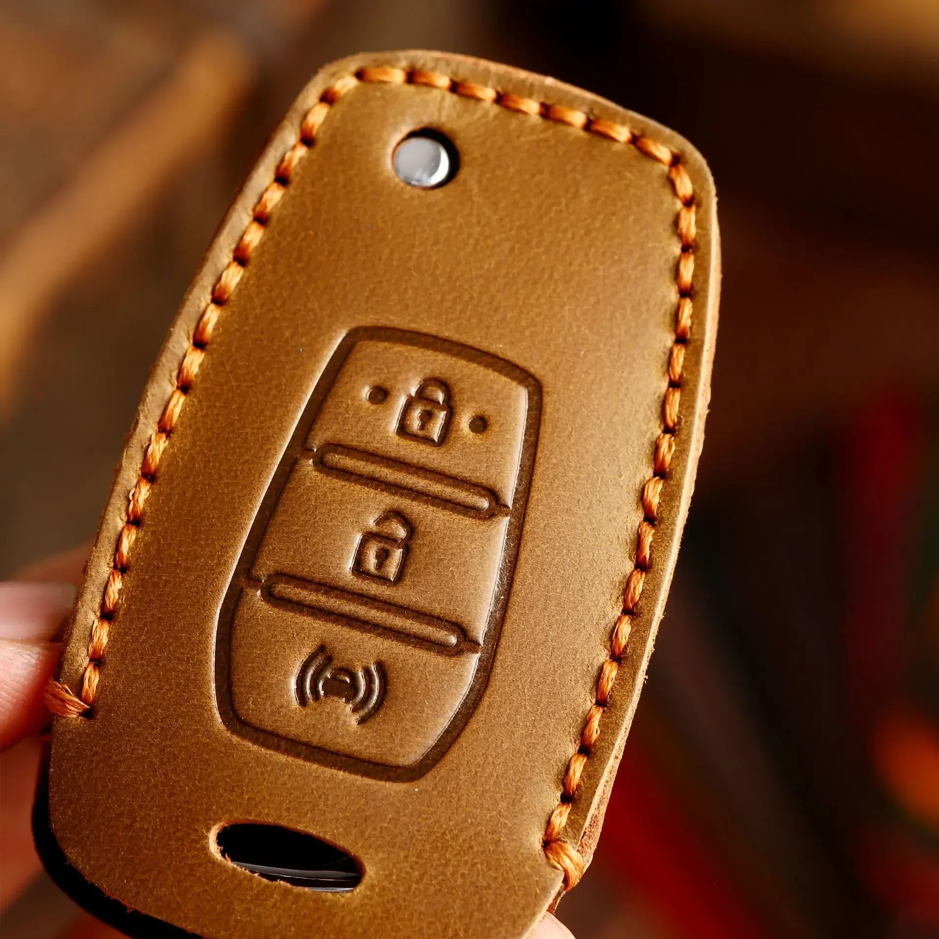 Car Key Case for SsangYong Kyron 2 Sanka Actyon Korando Tivoli Folding Remote keyring holder set Leather Protector Cover skin