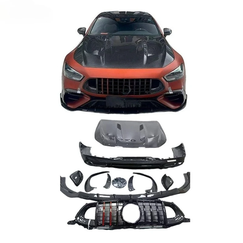 Dry Carbon Fiber Front Lip, Rear Bumper, Diffuser Fender Side Skirts and Cars Accessorles Parts for  AMG GT50 GT53 GT63S