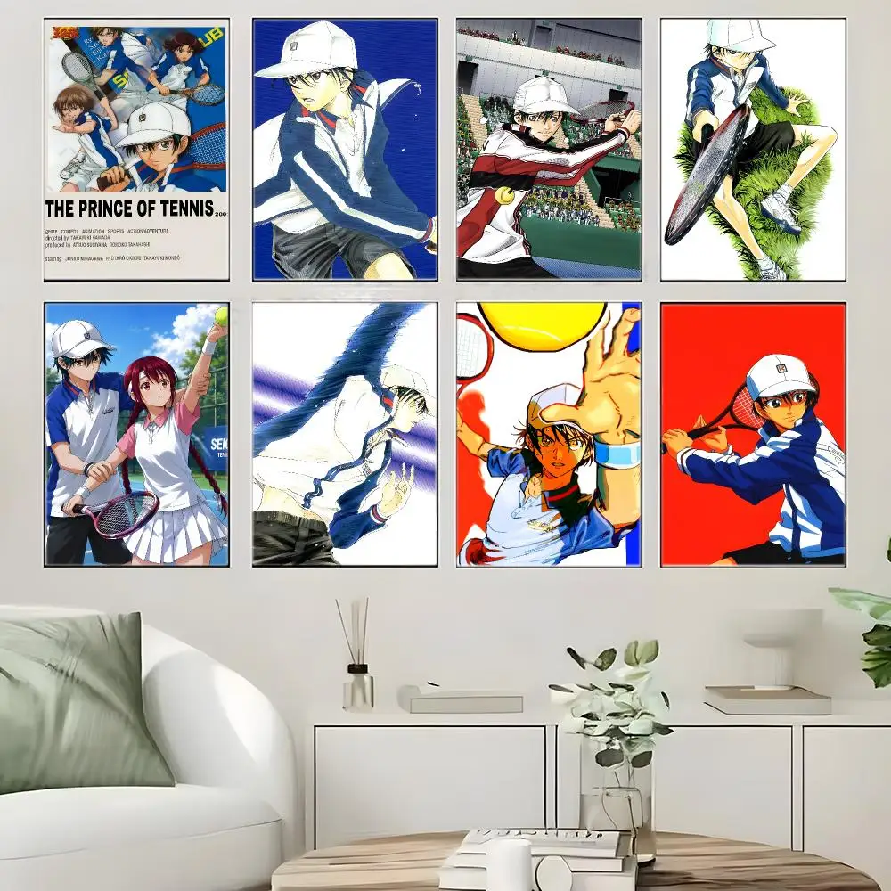 Sport Anime T-The Prince of Tennis Poster  Self-adhesive Art Waterproof Paper Sticker Coffee House Bar Room Wall Decor