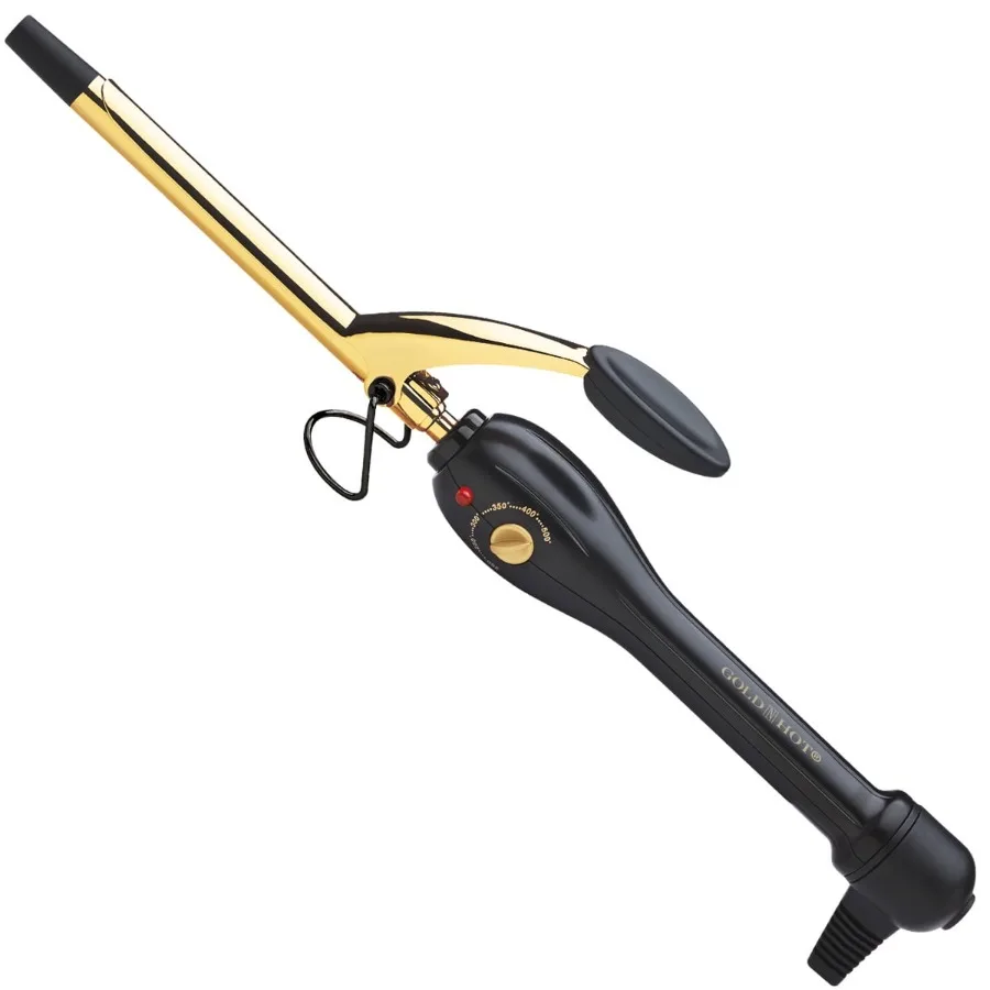 

Professional 1/2 24K Gold Curling Iron for Salon-Style Waves and Curls Advanced Ceramic Heating Technology with Precision Tempe