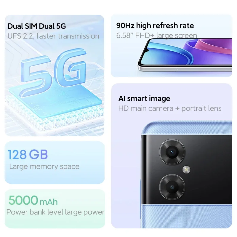 Global Rom Xiaomi Redmi Note 11R 8GB 128GB MTK700 5000mAh 5G Smartphone 90 Hz 6.58 "FHD + 13MP Bluetooth 5.1 telefoni cellulari