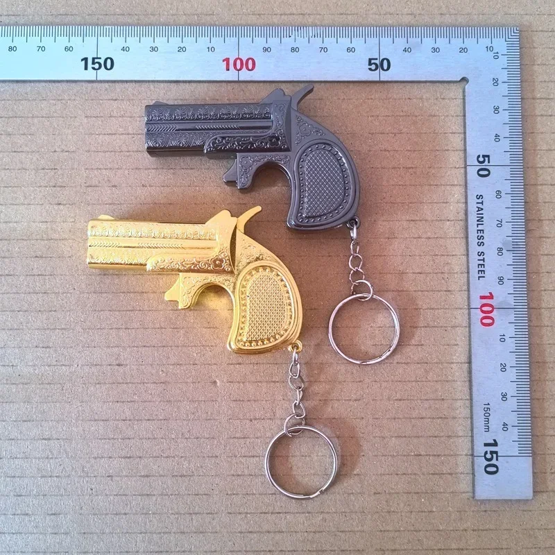 2025 New Revolver Lighter Keychain Pendant Pistol Lighter Cigarette Accessories Men's Gift Gadget