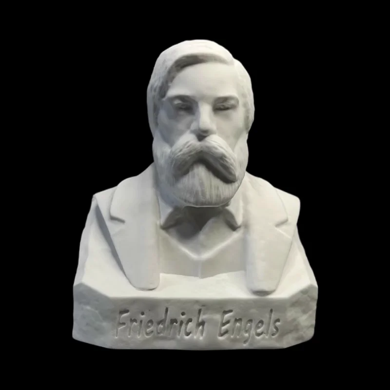 

Friedrich Engels Thinker Model Gypsum Sculpture Ornament Art Figurine Character Model Home Decor Bookshelf Desktop Decoration