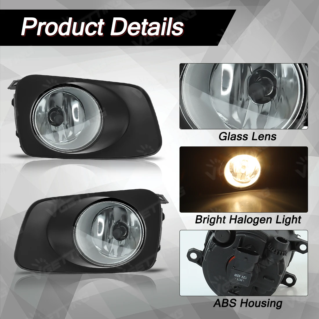 Halogen Fog Lights For Toyota Corolla Fielder Axio 2007 2008 2009 2010 2011 Front Fog Lamp Kit Driving Light with Wiring Harness