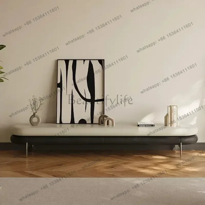 LJY European White Tv Cabinet Hiding Item Extendable Designer Saving Tv Stands Modern Indoor Unique Mueble Televisor Furniture H