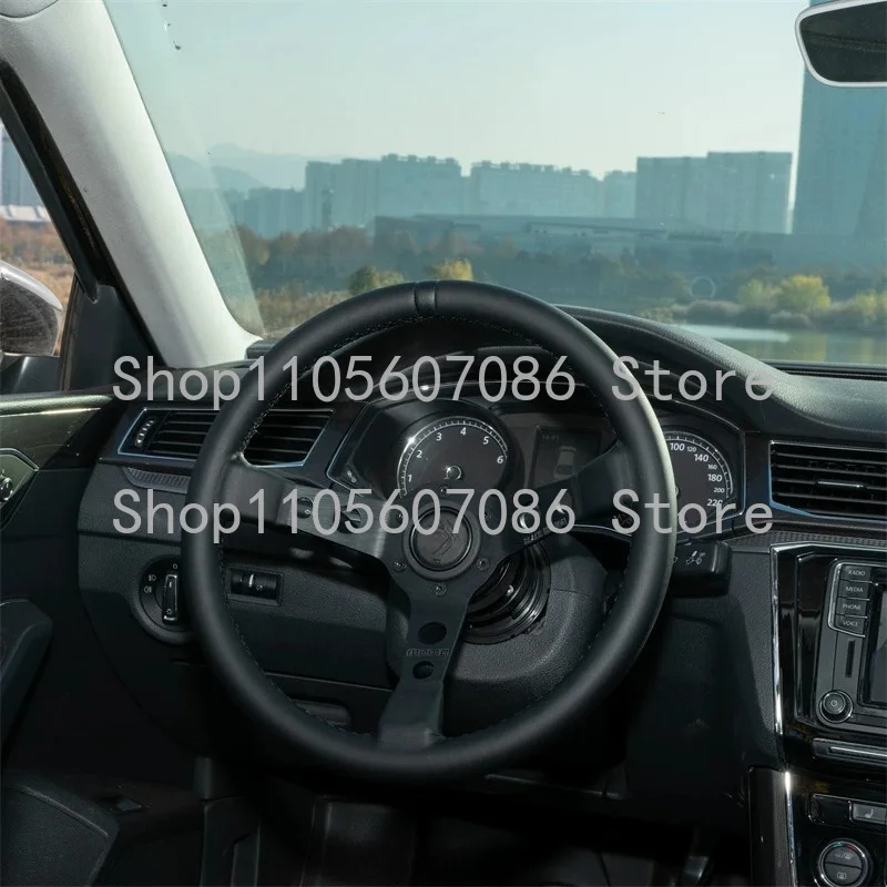 Suitable for MOMO 14 Inch Deep Concave Modified Steering Wheel Quick Release Steering Wheel Emulator Racing Car view 2