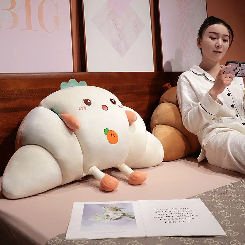 

Soft Croissant Pillow High-Quality Multi-Use Cushion Bed Sofa Office Non-Slip Bottom Machine Washable Cost-Effective Home Decor