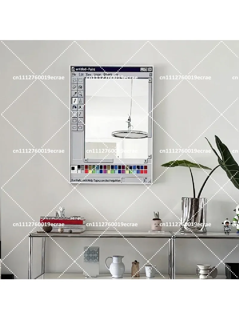 Decorative Mirror Painting Floor-to-Ceiling Bedroom Bedside Table Desktop Creative Layout